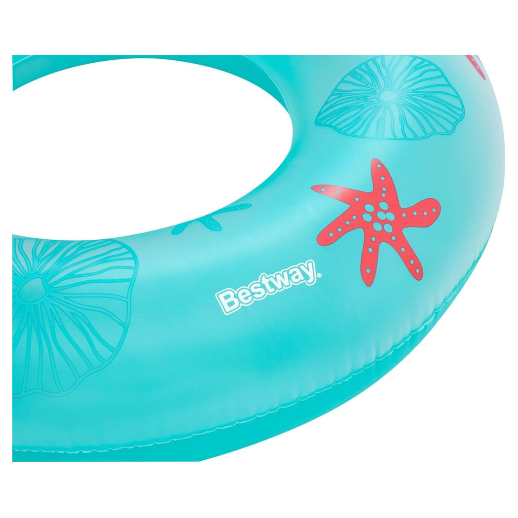 Trade Shop - Poltrona Salvagente Gonfiabile Con Maniglie Portabicchiere Schienale Design Corallo 43730 -