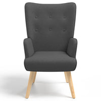 IDMarket - Poltrona scandinava IVAR in tessuto grigio antracite