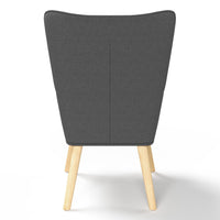 IDMarket - Poltrona scandinava IVAR in tessuto grigio antracite