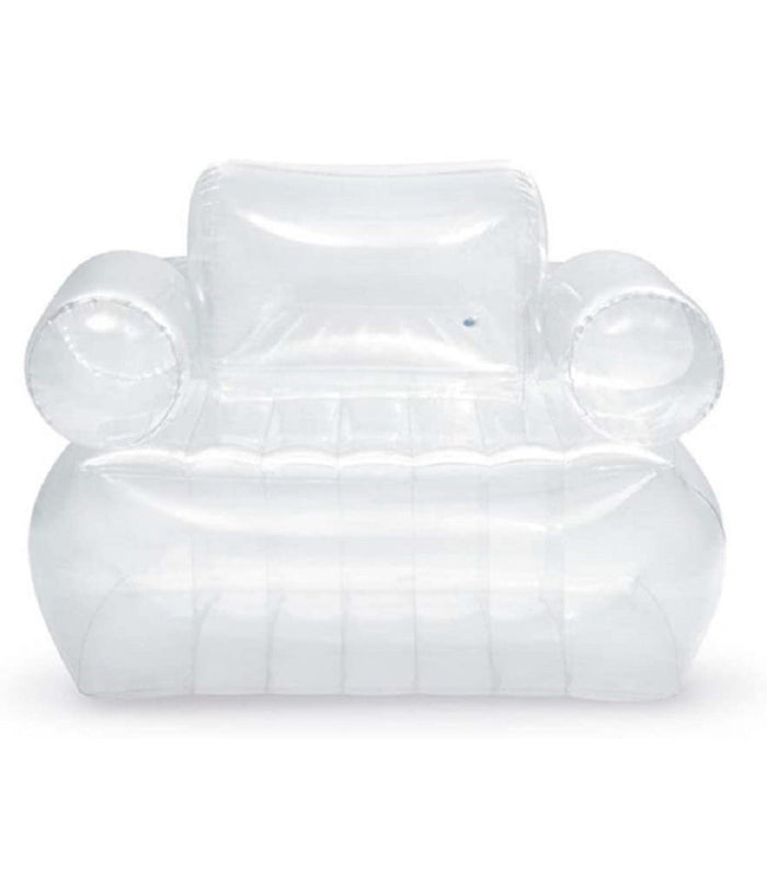Poltrona Trasparente Pvc Gonfiabile Con Schienale 109x79x107cm Relax Casa 66502         