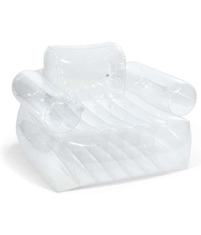 Poltrona Trasparente Pvc Gonfiabile Con Schienale 109x79x107cm Relax Casa 66502         