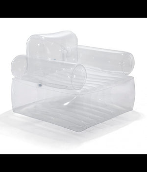 Poltrona Trasparente Pvc Gonfiabile Con Schienale 109x79x107cm Relax Casa 66502         