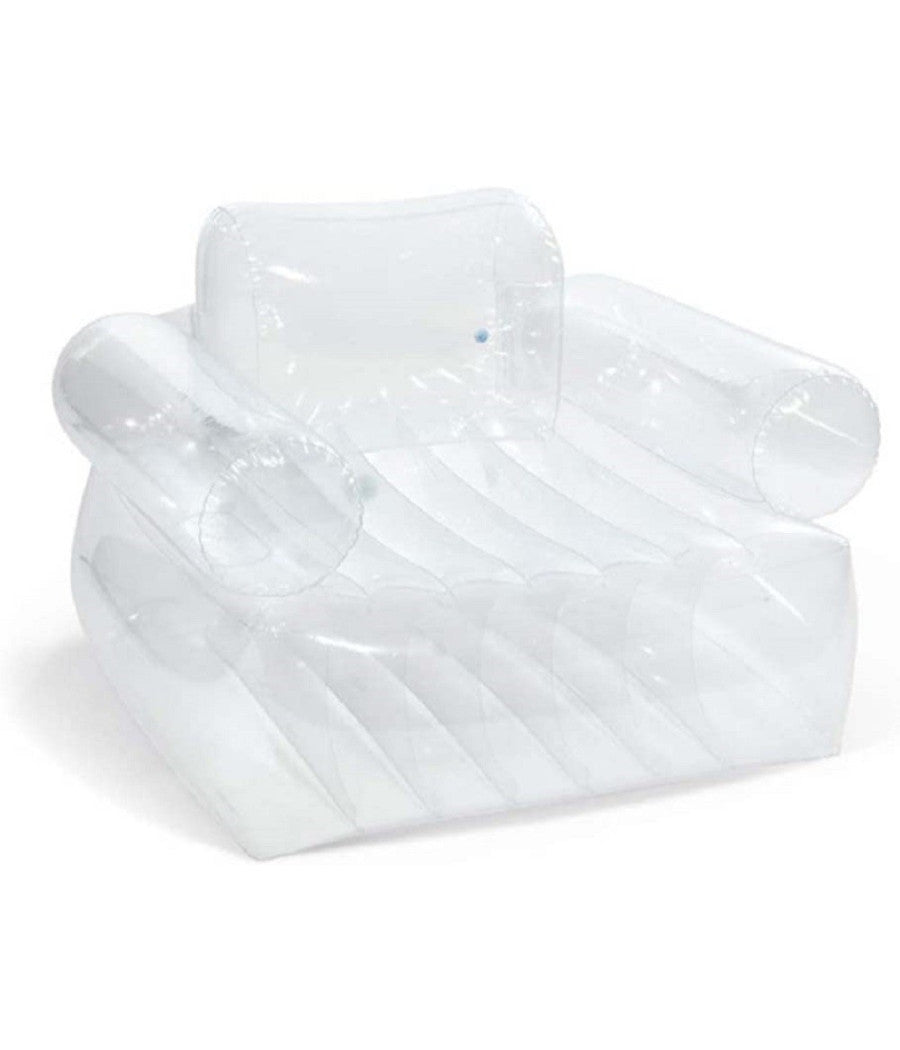 Poltrona Trasparente Pvc Gonfiabile Con Schienale 109x79x107cm Relax Casa 66502         