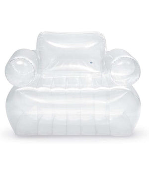 Poltrona Trasparente Pvc Gonfiabile Con Schienale 109x79x107cm Relax Casa 66502         