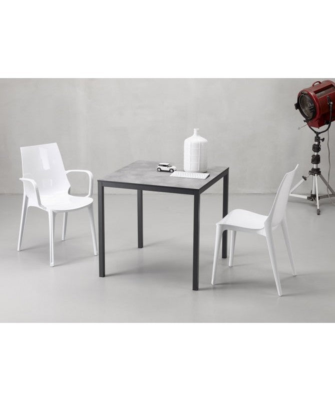 Poltrona Vanity Set da 2 in policarbonato Made in Italy SCAB DESIGN - trasparente fume' 183