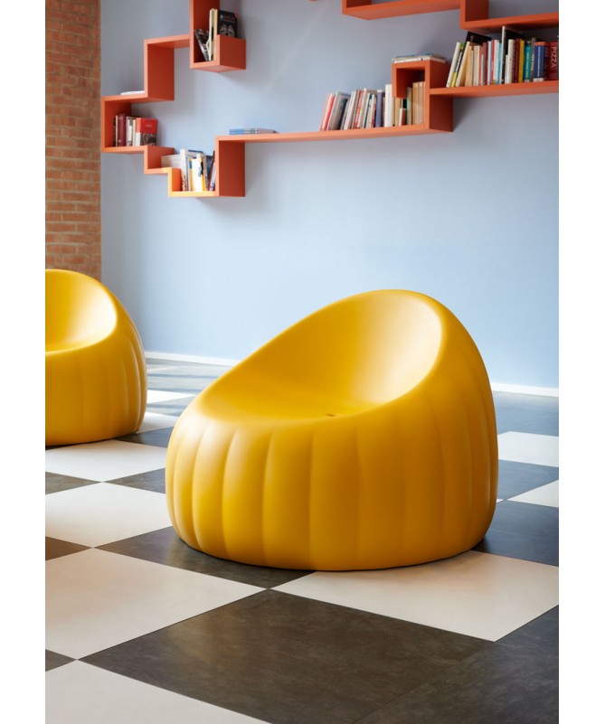 Poltroncina morbida Gelèe Lounge made in Italy - GIALLO