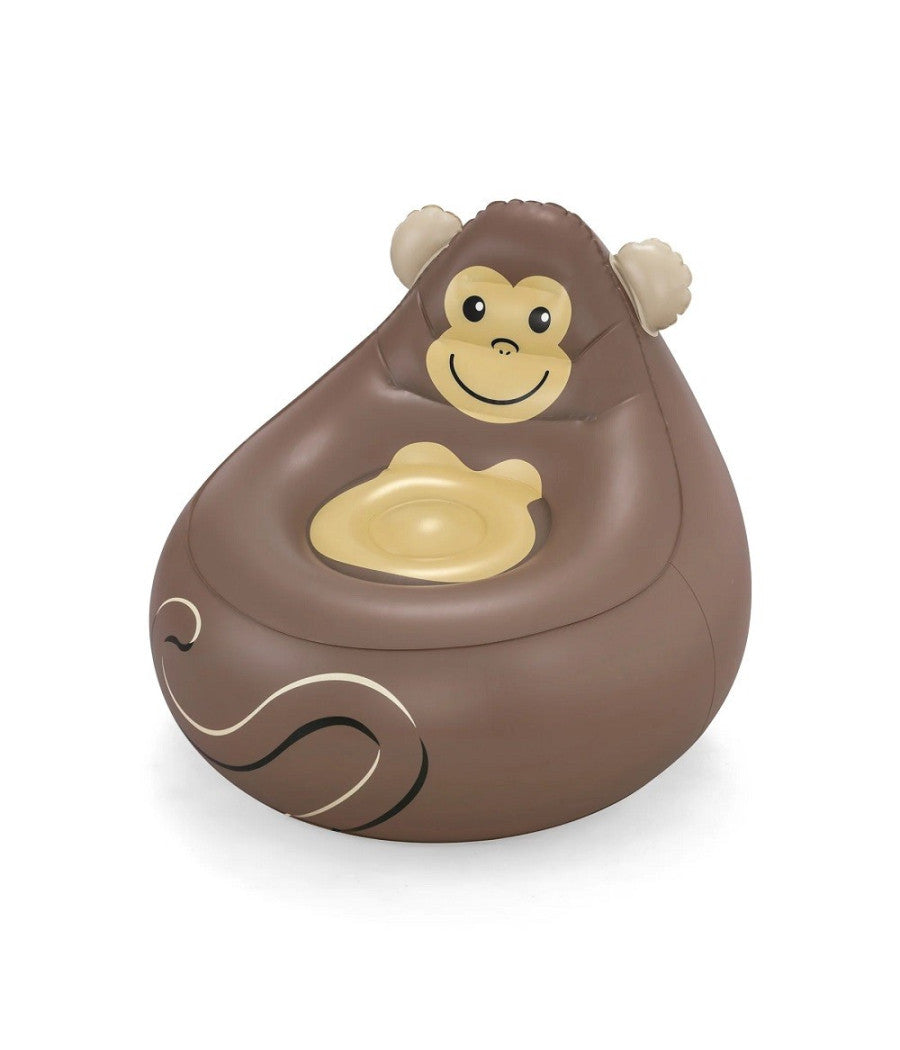 Poltroncina Poltrona Gonfiabile Design Animali Panda Scimmia Volpe 72 Cm 75116         