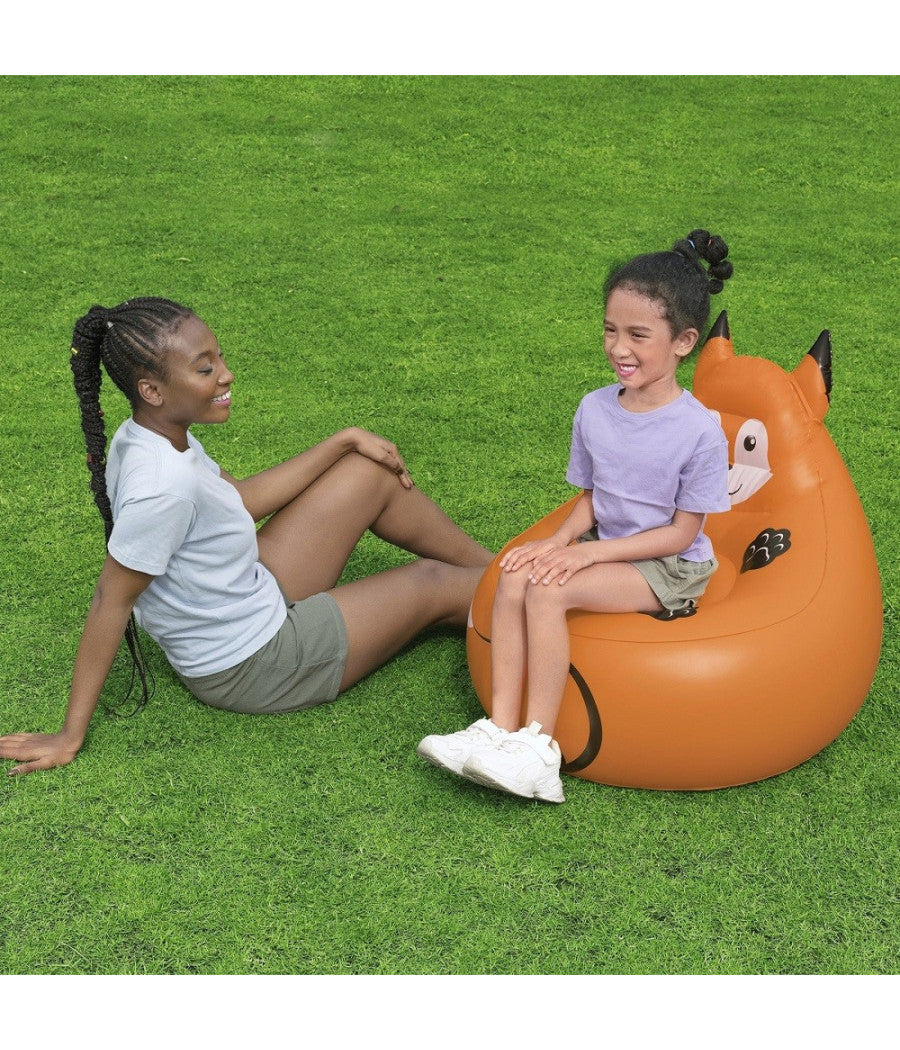 Poltroncina Poltrona Gonfiabile Design Animali Panda Scimmia Volpe 72 Cm 75116         