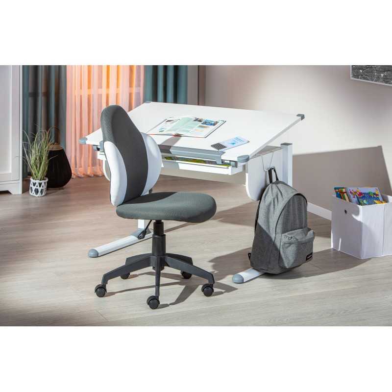 Poltroncina ragazzo Inter Link in morbido pu colorato grigio/bianca