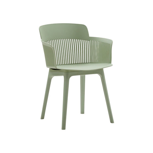 Set 2 poltrone  con braccioli in polipropilene verde - Mobili 2G
