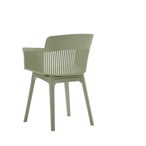 Set 2 poltrone  con braccioli in polipropilene verde - Mobili 2G