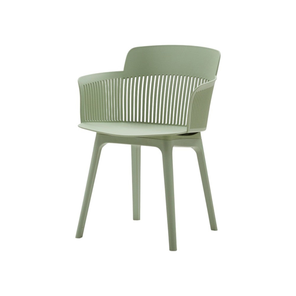 Set 2 poltrone  con braccioli in polipropilene verde - Mobili 2G