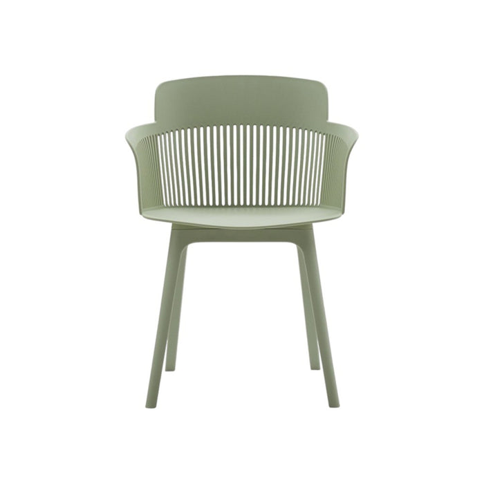 Set 2 poltrone  con braccioli in polipropilene verde - Mobili 2G