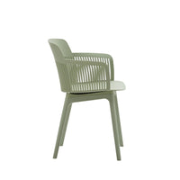 Set 2 poltrone  con braccioli in polipropilene verde - Mobili 2G