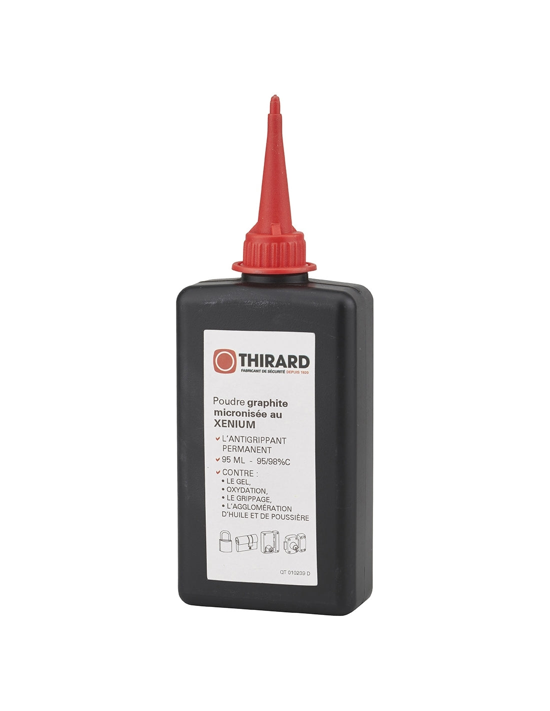 Lubrificante per cilindri e serrature - Polvere di grafite 95ml - THIRARD