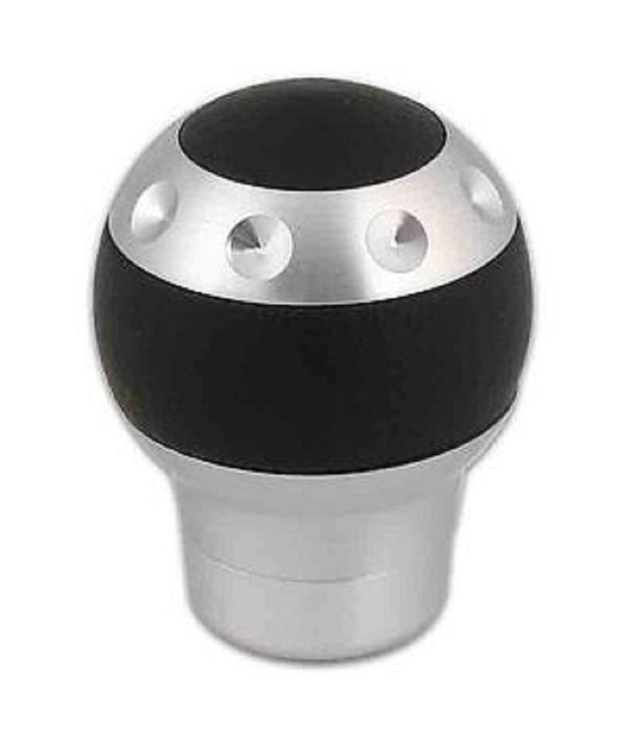 Pomello Leva Cambio Alluminio Spazzolato Pelle Attacco Universale Tuning Per Auto         