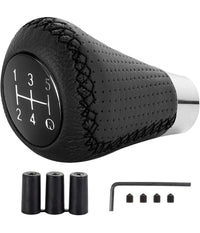 Pomello Leva Cambio Pelle Universale Per Auto 5 Marce Adattatori 8mm 10mm 12mm         