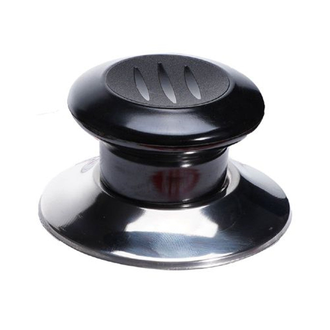 Trade Shop - Pomello Manopola Di Ricambio Per Coperchio Pentole Padelle ø6.5 Cm Nero Argento 607414 -