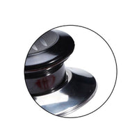 Trade Shop - Pomello Manopola Di Ricambio Per Coperchio Pentole Padelle ø6.5 Cm Nero Argento 607414 -