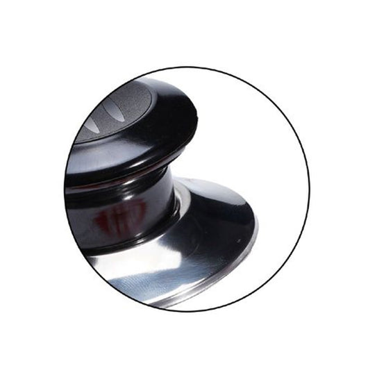 Trade Shop - Pomello Manopola Di Ricambio Per Coperchio Pentole Padelle ø6.5 Cm Nero Argento 607414 -