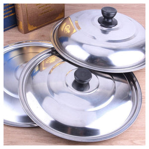 Trade Shop - Pomello Manopola Di Ricambio Per Coperchio Pentole Padelle ø6.5 Cm Nero Argento 607414 -