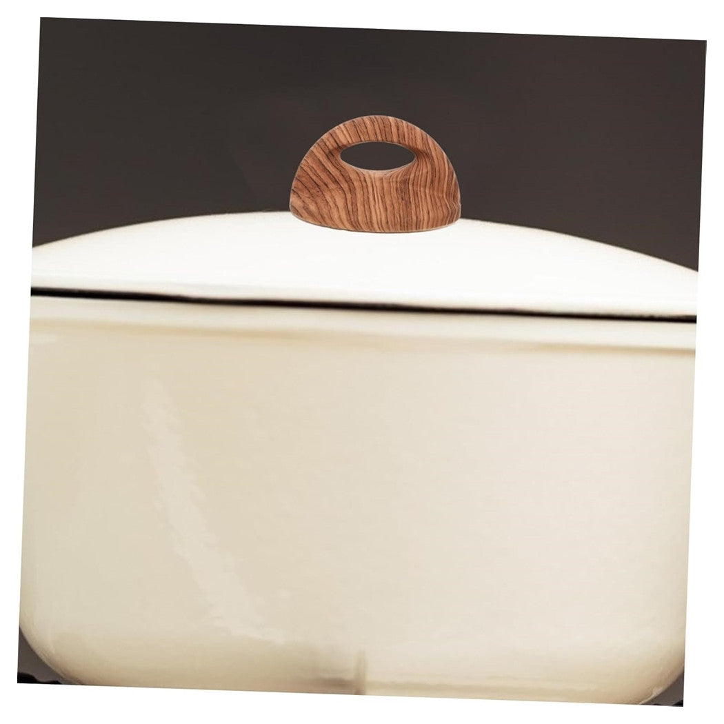 Trade Shop - Pomello Manopola Ricambio Per Coperchio Resistente Al Calore ø7cm Effetto Legno 607416 -