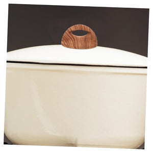 Trade Shop - Pomello Manopola Ricambio Per Coperchio Resistente Al Calore ø7cm Effetto Legno 607416 -