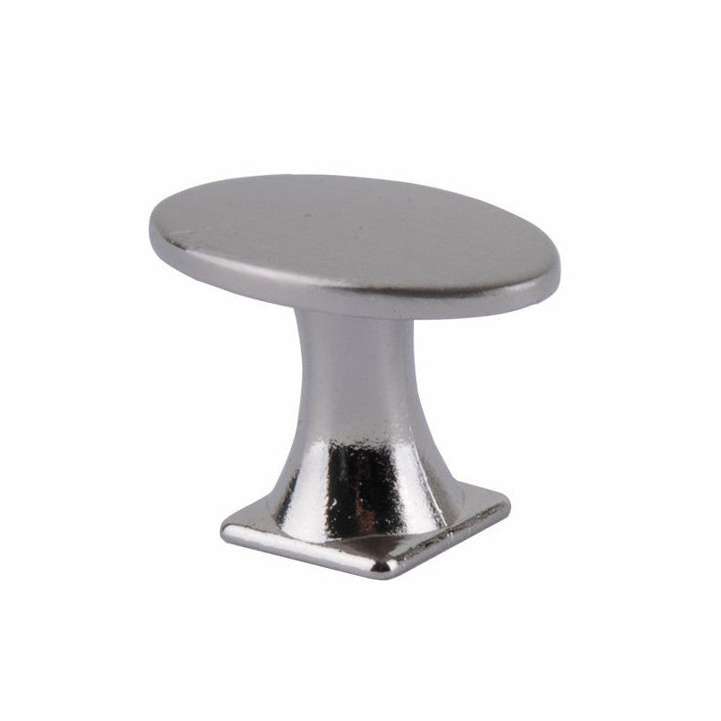 Pomolo Ovale Zama Nickel Satinato Mm 18X30