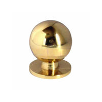 Pomolo Sfera Ghiera Ottone Lucido mm 20