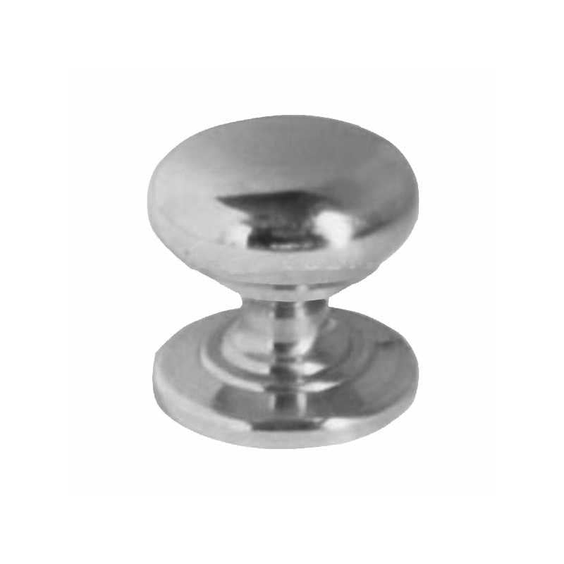 Pomolo Tondo Ghiera Ottone Cromato mm 25