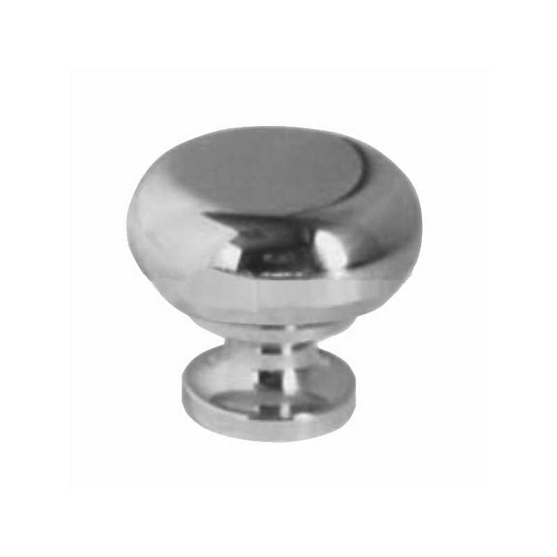 Pomolo Tondo Ottone Cromato mm 25