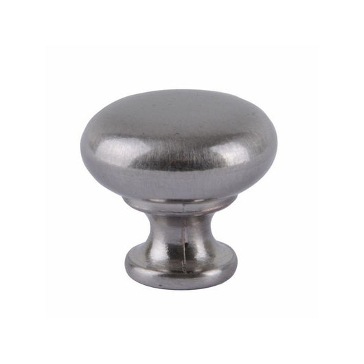 Pomolo Tondo Zama Nickel Satinato Mm 25