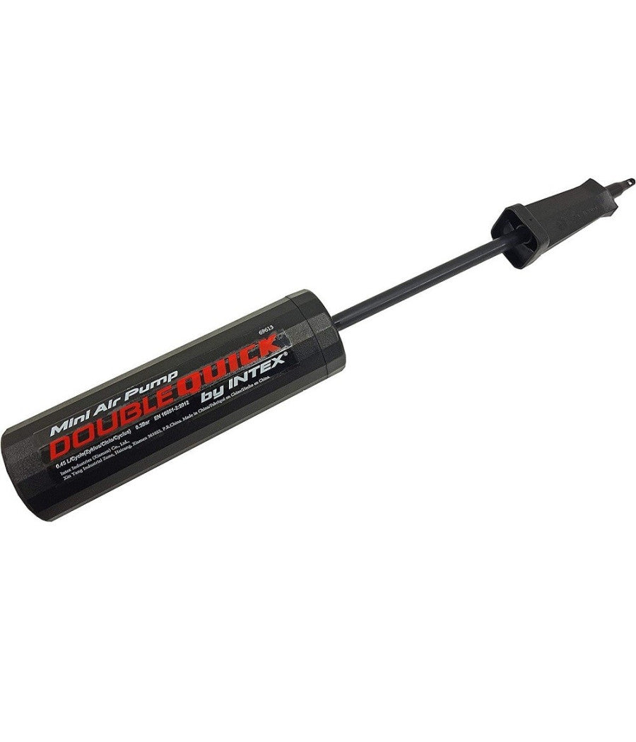 Pompa A Mano Gonfiatore Manuale Mini Double Quick Per Gonfiabili 29cm Nero 69613         