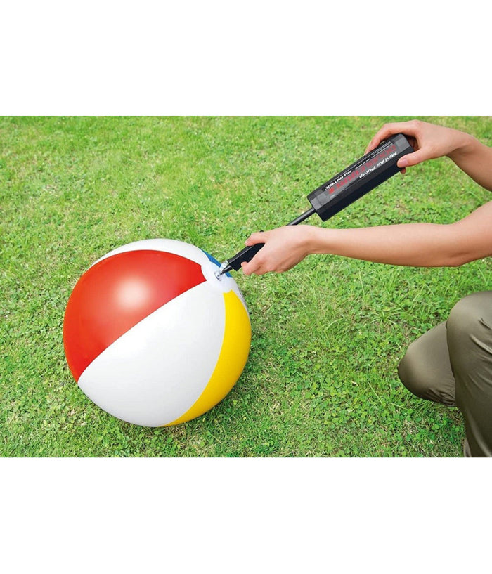 Pompa A Mano Gonfiatore Manuale Mini Double Quick Per Gonfiabili 29cm Nero 69613         