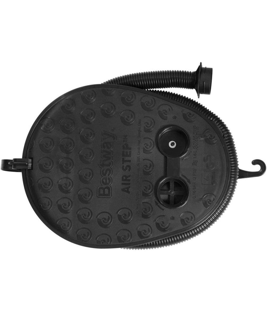 Trade Shop - Pompa A Piede 29x22 Cm Volume 1.600 Cc Gonfia/sgonfia 3 Adattatori Valvola 62005 -