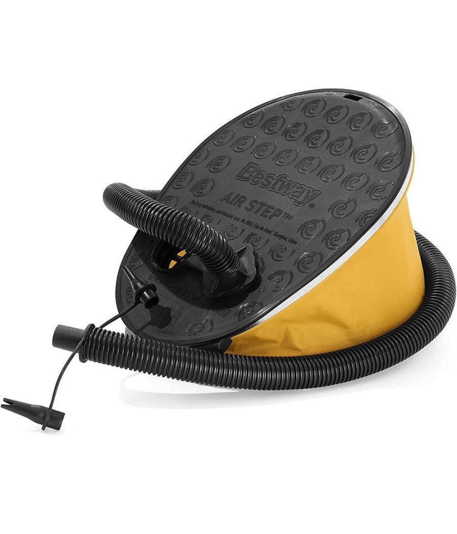 Trade Shop - Pompa A Piede 29x22 Cm Volume 1.600 Cc Gonfia/sgonfia 3 Adattatori Valvola 62005 -