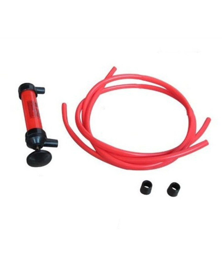 Pompa A Sifone Aspira Liquidi Con Tubi Flessibili Travaso Benzina Gasolio Olio         