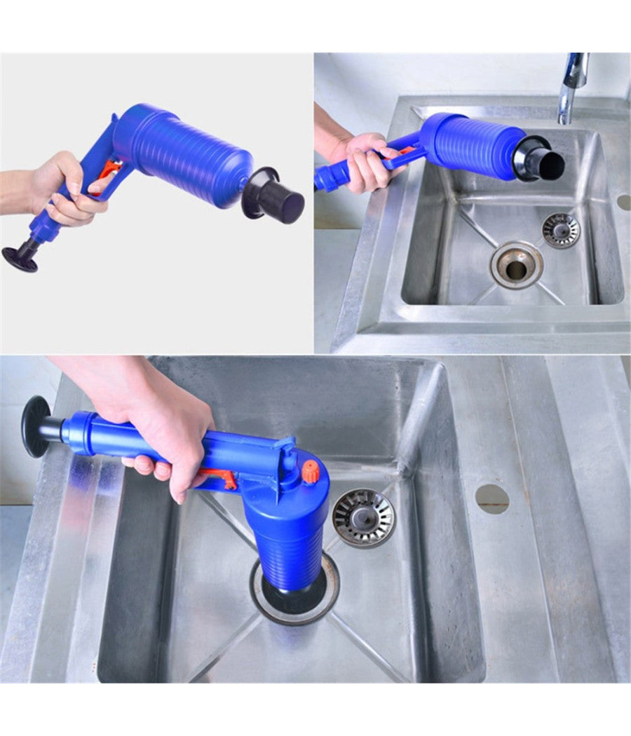 Pompa Ad Aria Alta Pressione Sifone Stura Lavandino Lavello Tubo Di Scarico Wc         