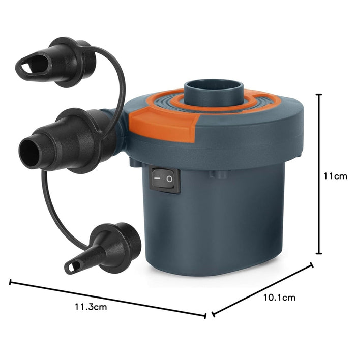 Trade Shop - Pompa Ad Aria Elettrica Di Gonfiaggio Con Adattatori Per Valvole 220v Portatile 020053 -