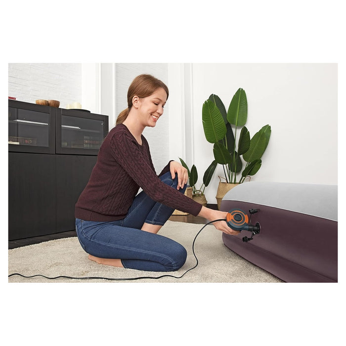 Trade Shop - Pompa Ad Aria Elettrica Di Gonfiaggio Con Adattatori Per Valvole 220v Portatile 020053 -