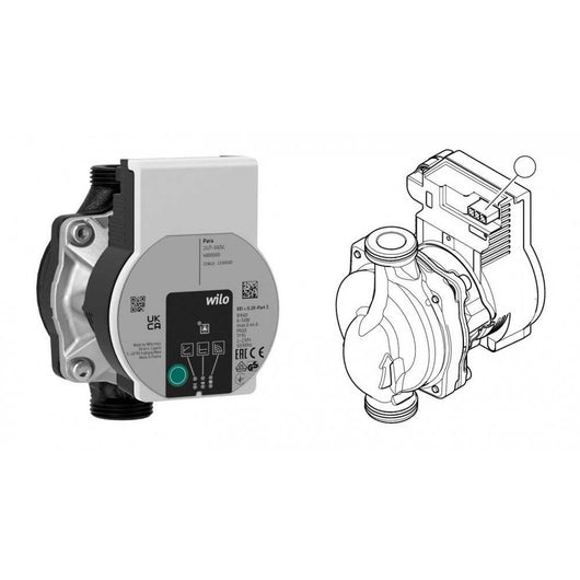 POMPA DI CIRCOLAZIONE WILO PARA 15/8-75 SC-6 PER TERMOSTUFA - UNIVERSALE