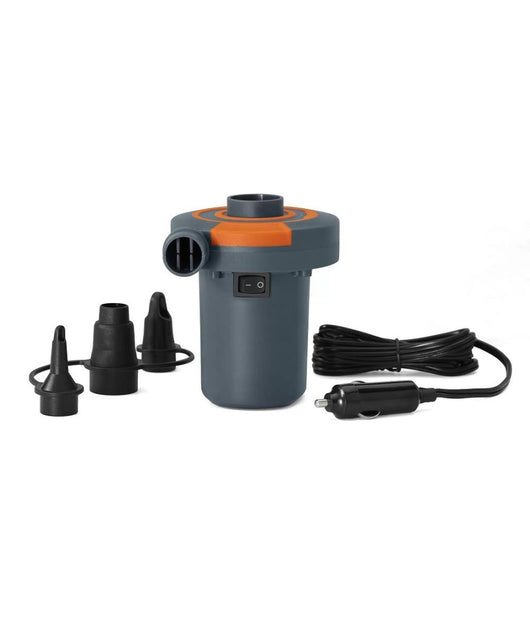 Trade Shop - Pompa Di Gonfiaggio Elettrica 3 Adattatori Per Valvole Accendisigari 12v 62144 -