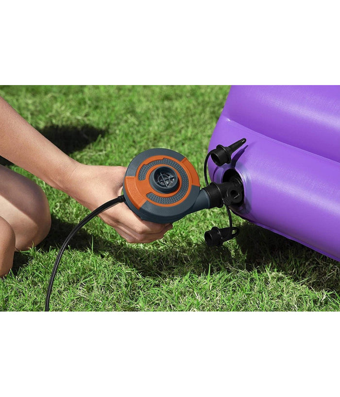 Pompa Di Gonfiaggio Elettrica 3 Adattatori Per Valvole Accendisigari 12v 62144         