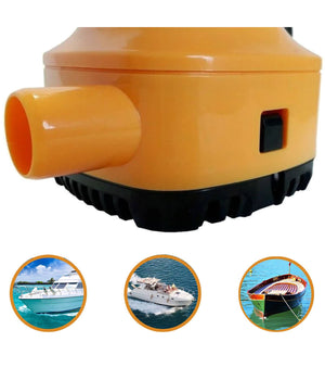 Pompa Di Sentina Automatica Ad Immersione 12v 70 Lt/min 50w Barca Gommone Acqua         