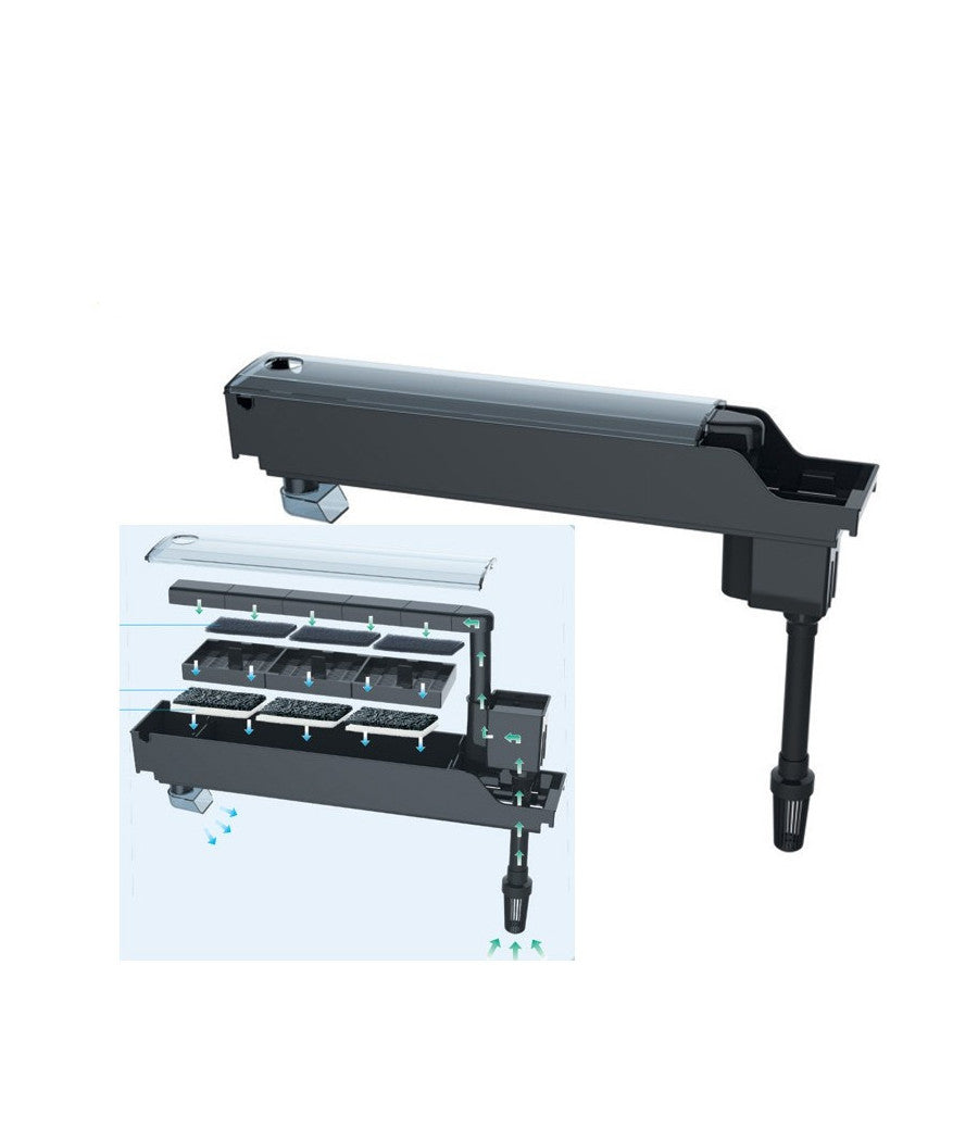 Pompa Filtro Esterno Per Acquario 7w 500l/h Professionale Pesci Tartarughe Gd400         