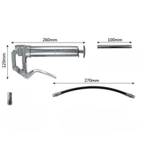 Pompa Ingrassatore Pistola Per Grasso Aria Manuale 120ml Pompa Manuale         