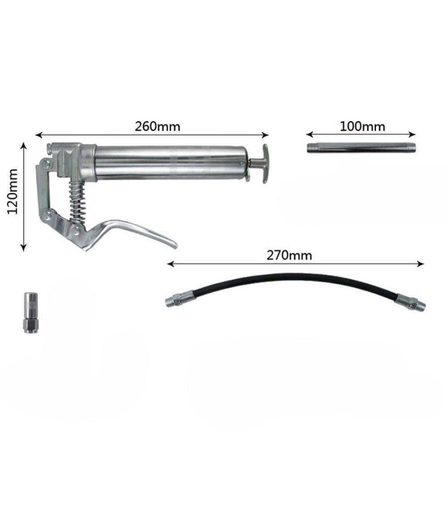 Pompa Ingrassatore Pistola Per Grasso Aria Manuale 120ml Pompa Manuale         