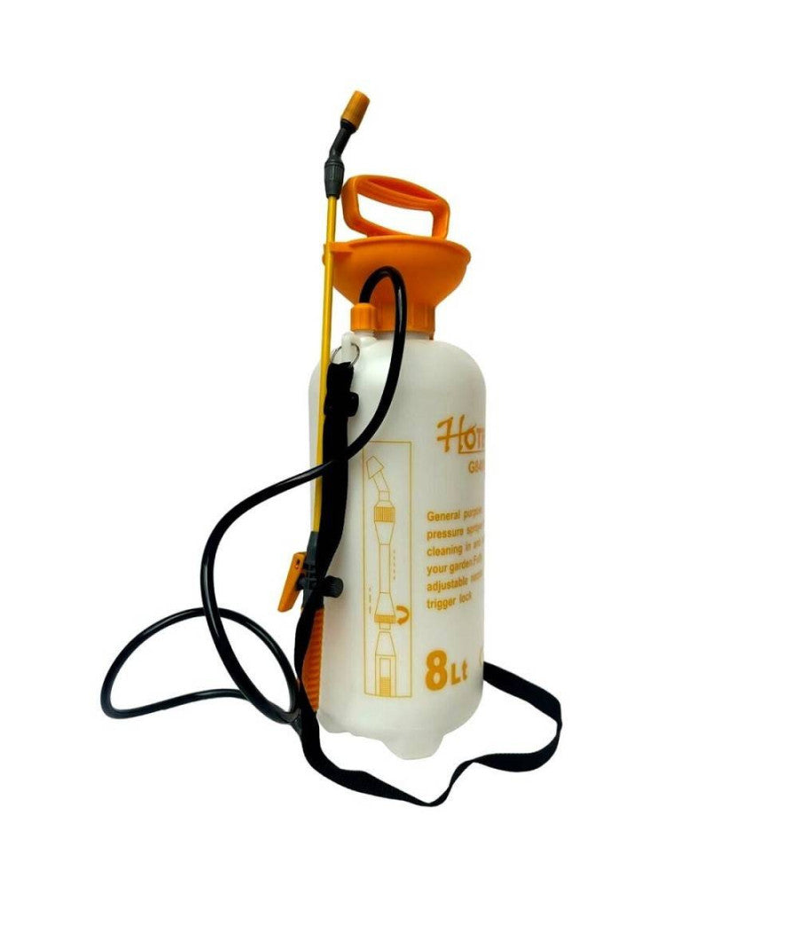 Pompa Irroratrice A Pressione 8 Litri + Spruzzino Vaporizzatore Manuale 1 Litro         