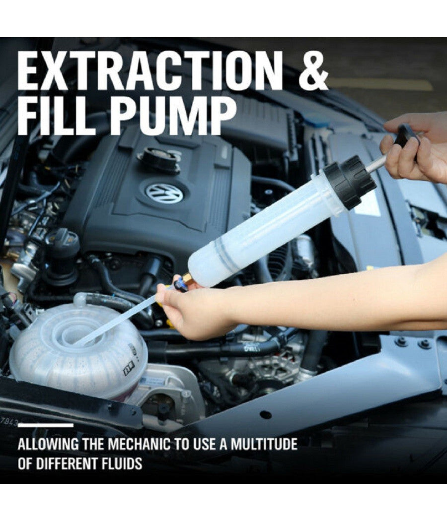 Pompa Manuale Per Cambio Olio Pompa Aspirazione Liquidi Audi Vw Seat 200cc 200ml         