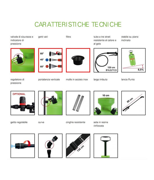 Pompa Nebulizzatore A Mano Irrigazione Di Martino Garden 5 Giardino Professional         